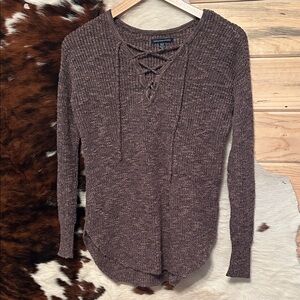 American Eagle Outfitters Taupe Knit Sweater Size XS